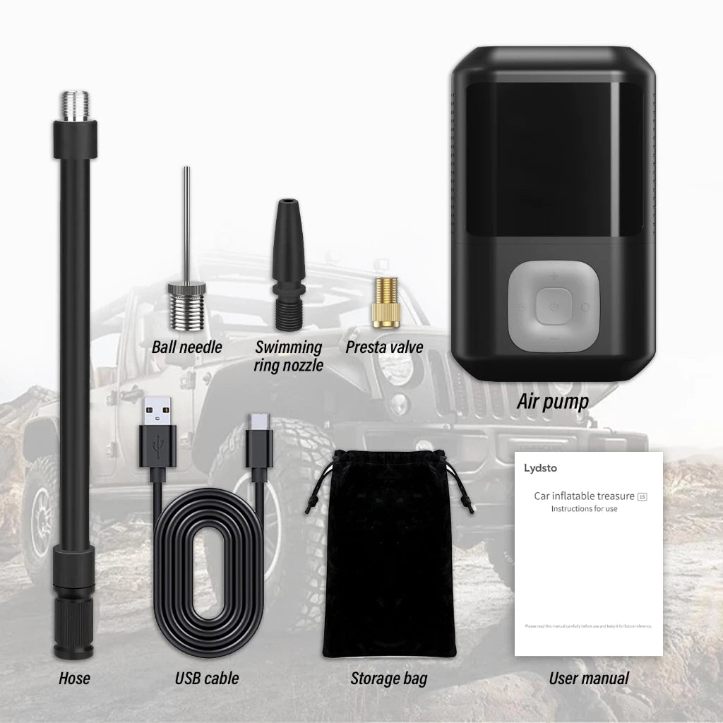 Lydsto Portable Tire Inflator 1S 150Psi Digital Air Pump 2600mah with Flashlight